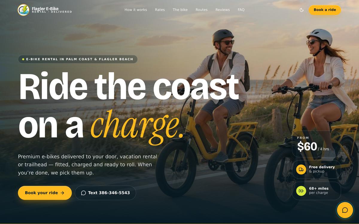 Página de inicio de flaglerelectricbikerental.sitomat.us